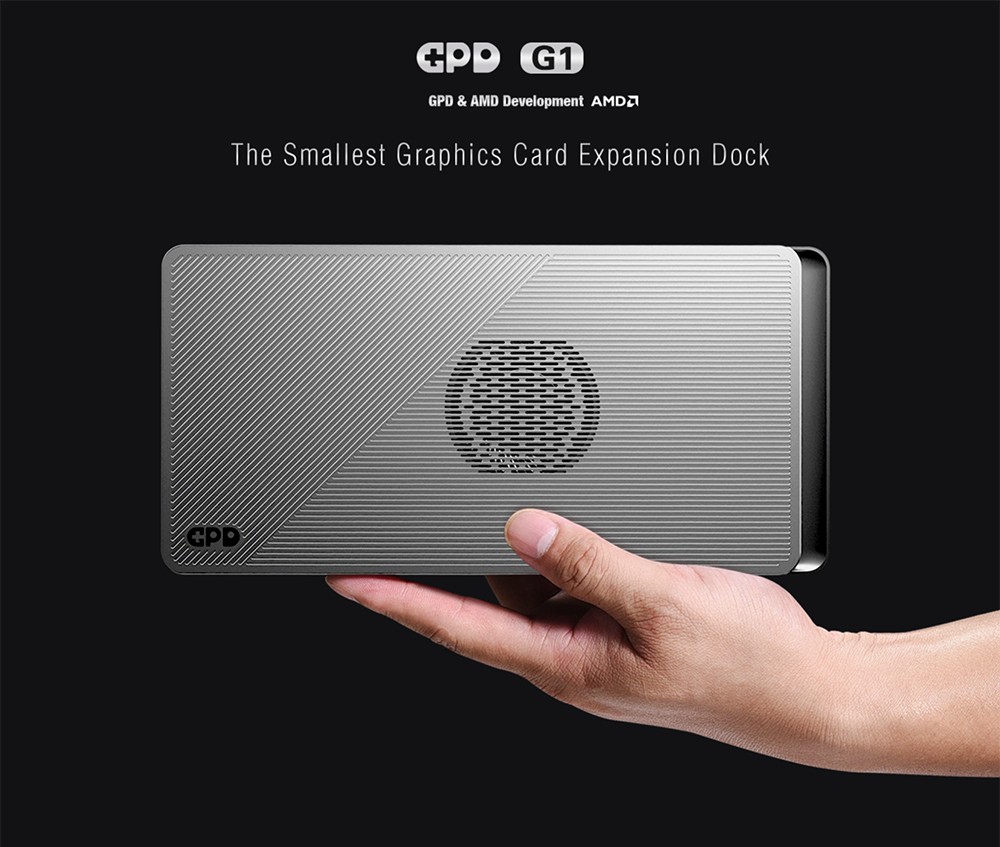 GPD G1 Graphics Card Expansion Dock, AMD Radeon RX 7600M XT Graphics, 8GB GDDR6 RAM, 128bit, 1*Oculink 1*USB 4.0 1*HDMI 2.1 2*DP 1.4a 3*USB 3.2 1*SD 4.0, TGP Toggle Key - US Plug