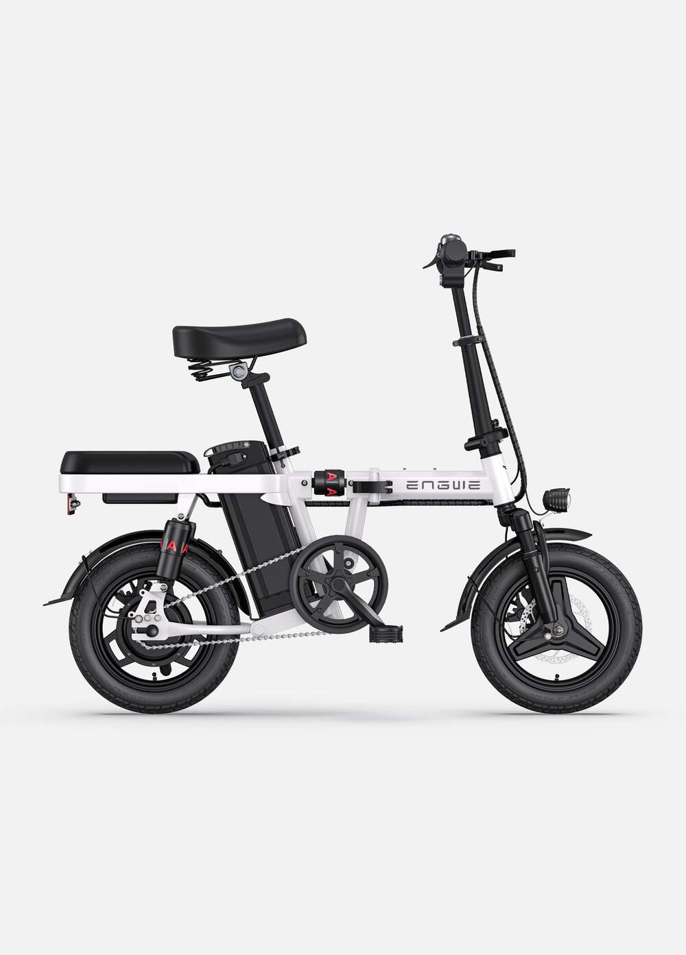 ENGWE T14 14 Inch Folding Electric Bike 250W Mini Electric Bike 25km/h City Commuter 48V 10AH Removable Lithium Battery Portable and Easy to Store - Grey