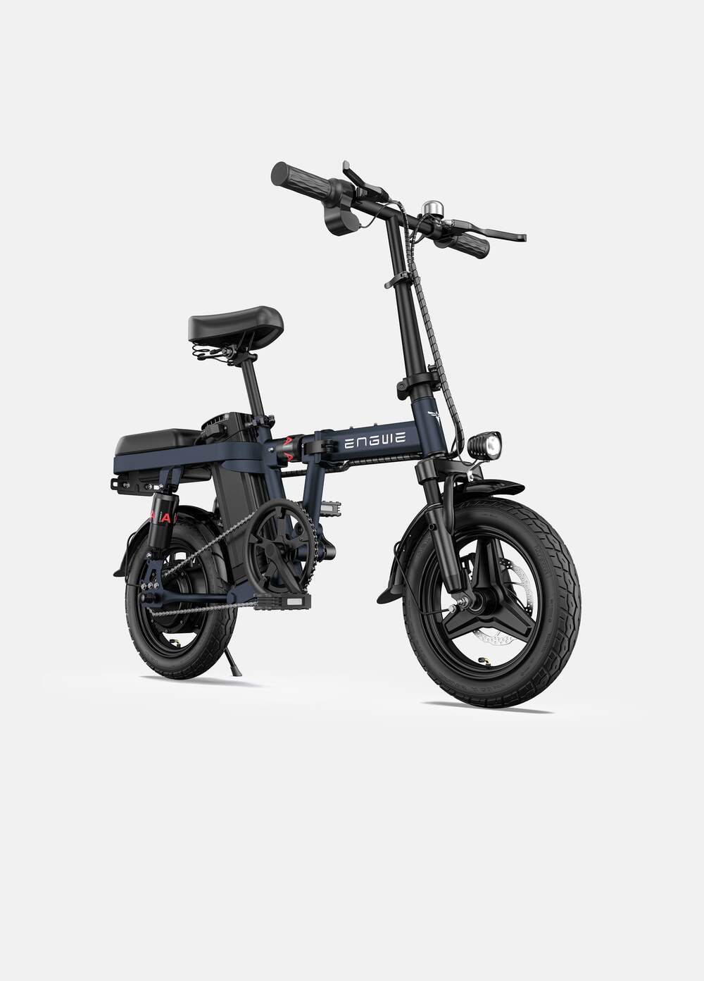 ENGWE T14 14 Inch Folding Electric Bike 250W Mini Electric Bike 25km/h City Commuter 48V 10AH Removable Lithium Battery Portable and Easy to Store - Grey