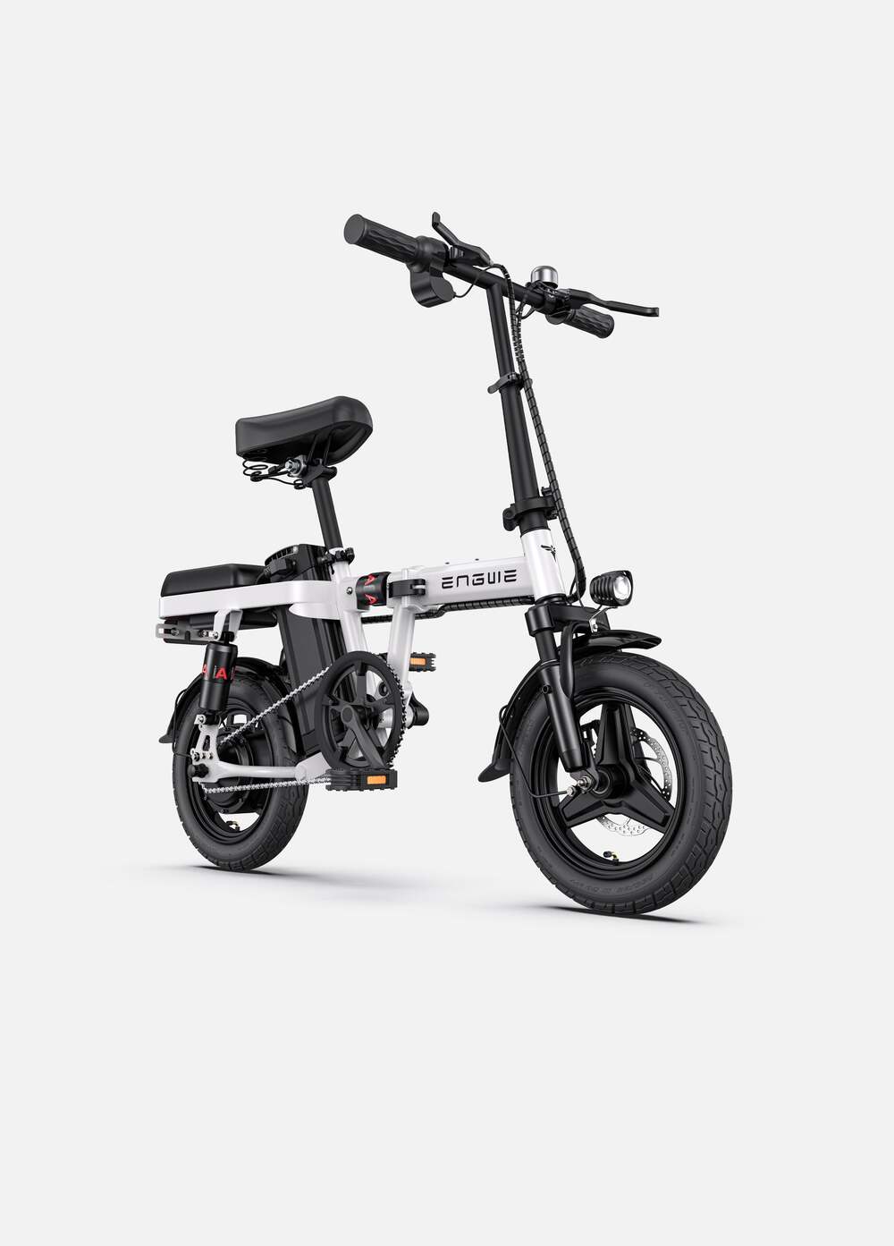 ENGWE T14 14 Inch Folding Electric Bike 250W Mini Electric Bike 25km/h City Commuter 48V 10AH Removable Lithium Battery Portable and Easy to Store - Grey