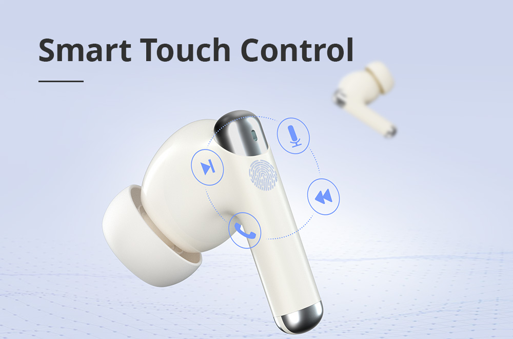 Tronsmart Sounfii R4 TWS ENC Call Noise Reduction Earbuds - Beige