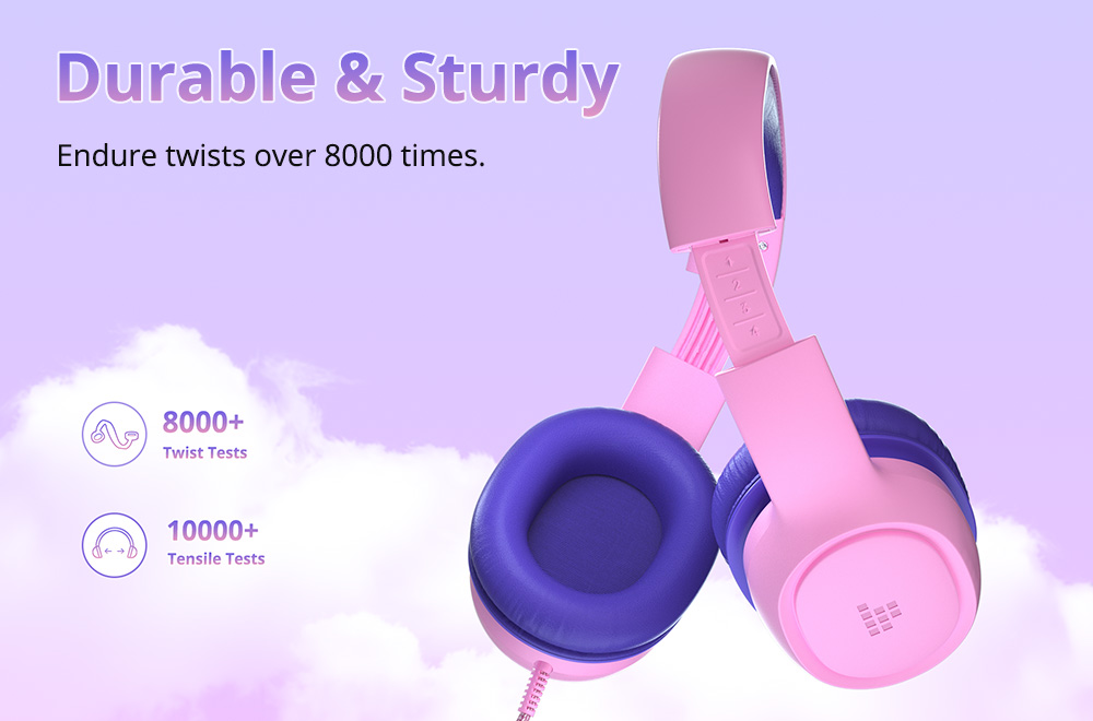 Tronsmart KH01 Wired Kids Headphones - Pink