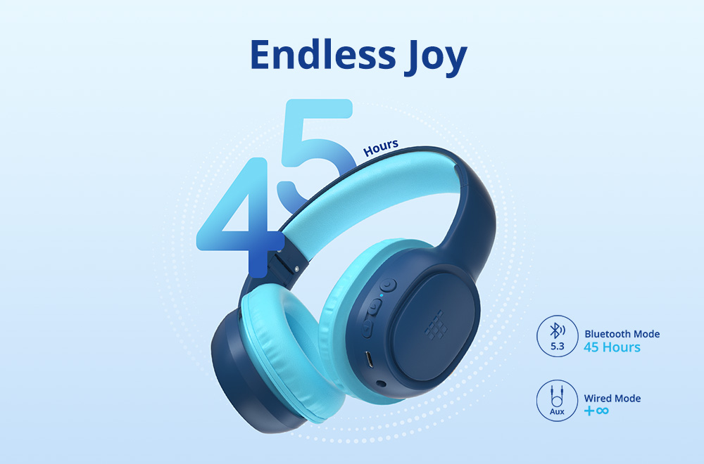Tronsmart KH02 Wireless Kids Headphones - Blue