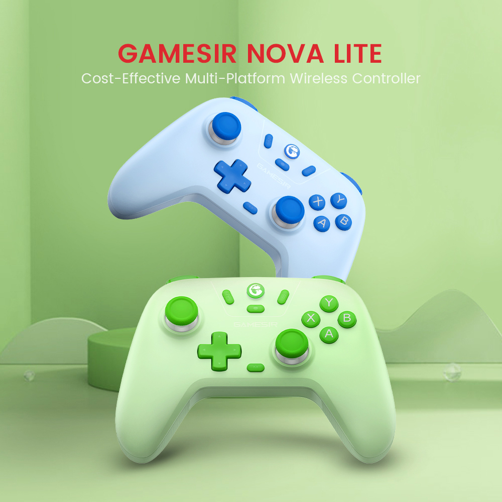 GameSir Nova Lite Wireless Game Controller, Tri-mode Connection, Compatible with PC / Steam / Android / iOS / Switch - Grey