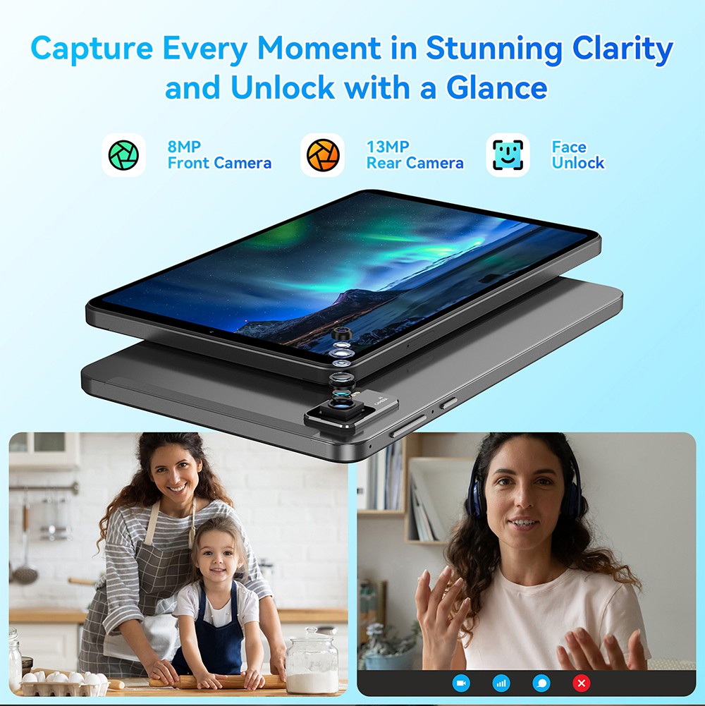 (Free Case & Keyboard) Headwolf FPad5 Android 14 Tablet, 8.4-inch 1920*1200 IPS Screen, Helio G99 8 Core Max 2.2GHz, 8GB RAM 128GB ROM, 2.4G/5G WiFi Bluetooth 5.0 Dual 4G LTE, 13MP+8MP Camera, Face Unlock, 5500mAh Battery, Widevine L1