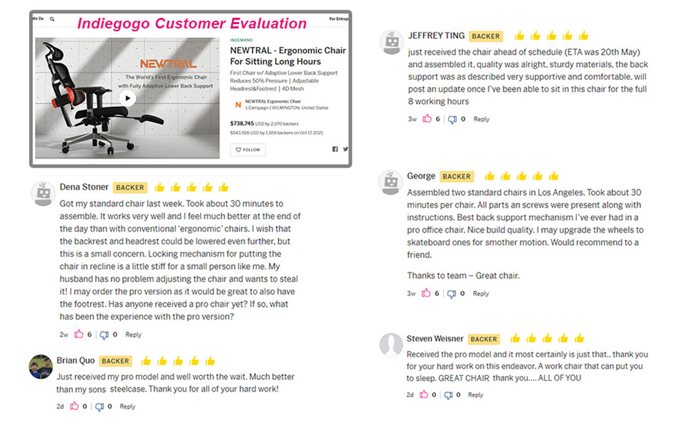 NEWTRAL NT002 Ergonomic Office Chair with Footrest & Adjustable Lumbar Support, High Back Desk Chair, Seat Depth Adjustment, Tilt Function, 4D Armrest Recliner Chair