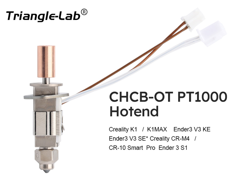 Trianglelab PT1000 CHCB-OT Hotend Kit, with ZS MK8 Plus 0.6mm Nozzle, for K1/K1 Max, Ender-3 V3 KE/Ender-3 V3 SE