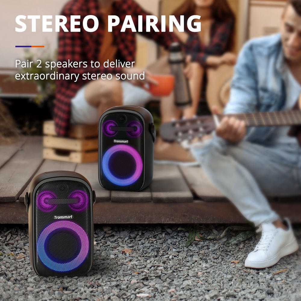 Tronsmart Halo 100 Outdoor & Party Speaker 60W Strong Power IPX6 Waterproof Bluetooth Speaker Black