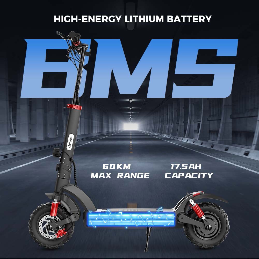 iScooter iX6 Electric Scooter 11'' Pneumatic Off-road Tires 1000W Rear Motor 45km/h Max Speed 48V 17.5Ah Battery 60km Range