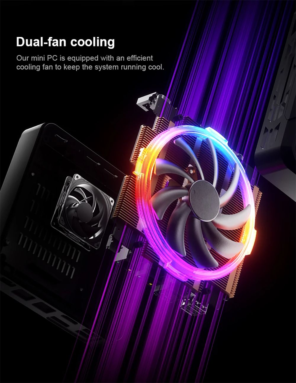 MN78 Gaming Mini PC with RGB Light, AMD Ryzen 7 7840HS Octa-Core 16 Threads Up to 5.1GHz, 32GB DDR5 RAM 1TB M.2 SSD, Windows 11 Pro, WiFi6 Bluetooth5.2, HDMI USB4 DP 4K@60Hz Triple Display, USB4*1 USB3.2*2 USB2.0*2 HDMI*1 LAN*2 - Black, EU