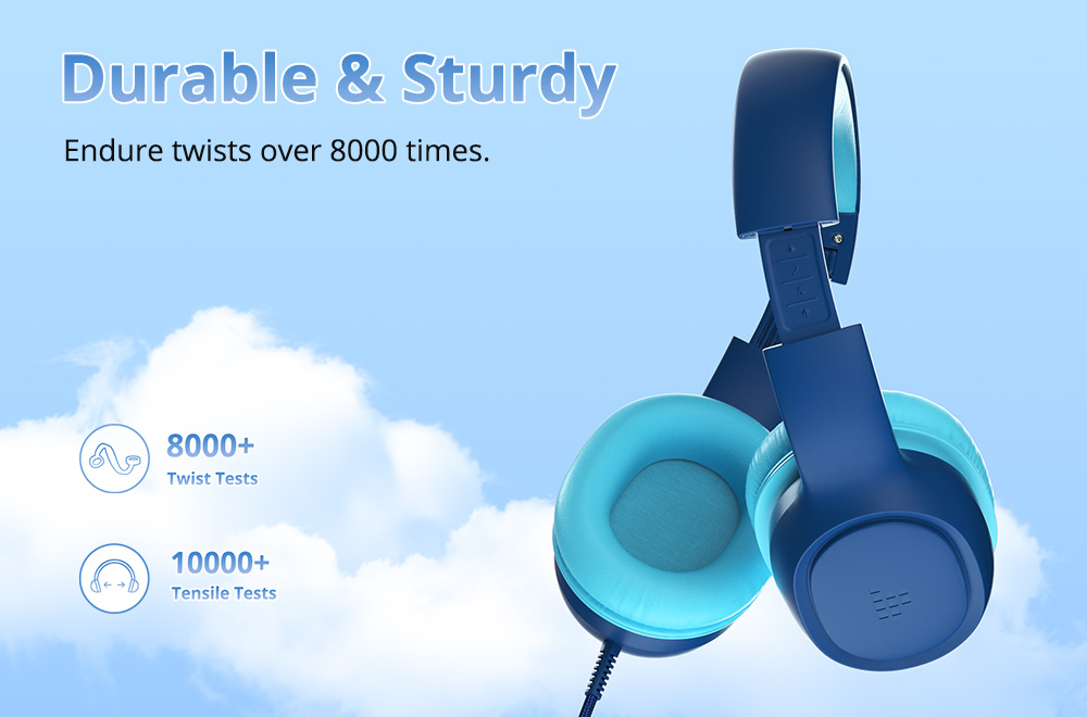 Tronsmart KH01 Wired Kids Headphones - Blue