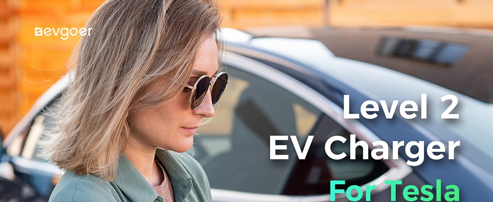 EG Evgoer EV Charger, Level 2 40 Amp, 16FT Charging Cable, 14-50P NEMA, Schedule Time & 8-40A Adjustable Current, for All Tesla Models