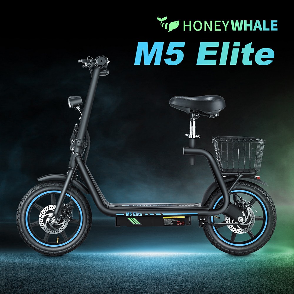 HONEYWHALE M5 Elite Elektroroller 14-Zoll-Reifen 500-W-Motor 48-V-13-Ah-Akku 40–45 km Reichweite 40 km/h Höchstgeschwindigkeit