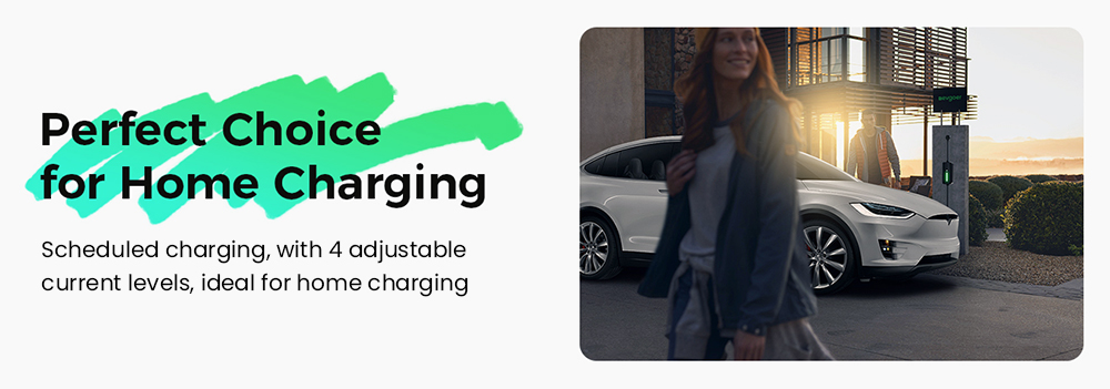 EG Evgoer EV Charger, Level 2 40 Amp, 16FT Charging Cable, 14-50P NEMA, Schedule Time & 8-40A Adjustable Current, for All Tesla Models