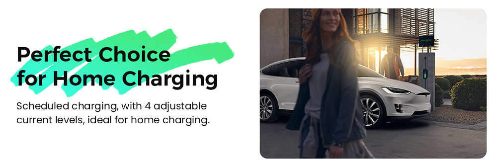EG Evgoer EV Charger, Level 2 32 Amp, 16FT Cable, NEMA14-50 Plug, Adjustable Current, IP66 Waterproof, for All Tesla Models
