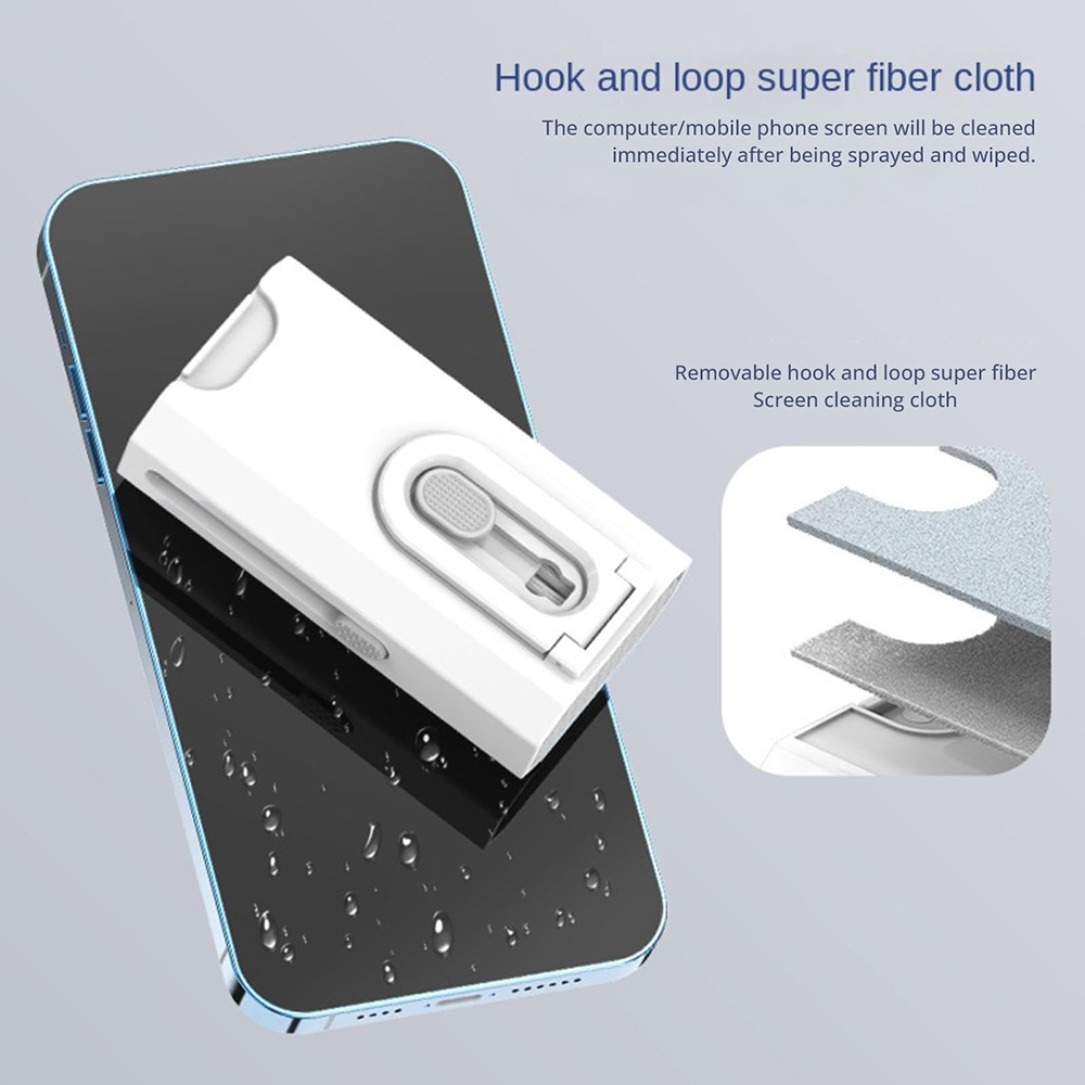 8-in-1 Multifunctional Electronic Cleaning Kit, Keyboard Headphones Laptop Phone Screen Cleaning Tool - White