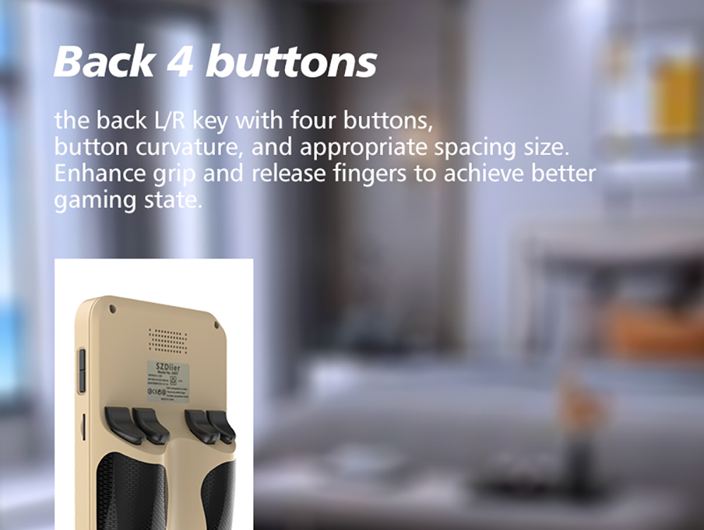 D007 Plus 64GB Handheld Game Console, 10000+ Games Preinstalled, 3.5-inch IPS Screen, Support Game Controller Connection - Golden