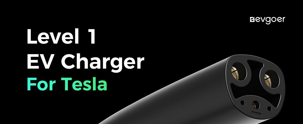 EG Evgoer Level 1 EV Charger, 15Amp 110V, Schedule Time & 4 Adjustable Current, NEMA 5-15 Plug, 16.4ft Charging Cable, for All Tesla Model 3/Y/X/S/Cybertruck