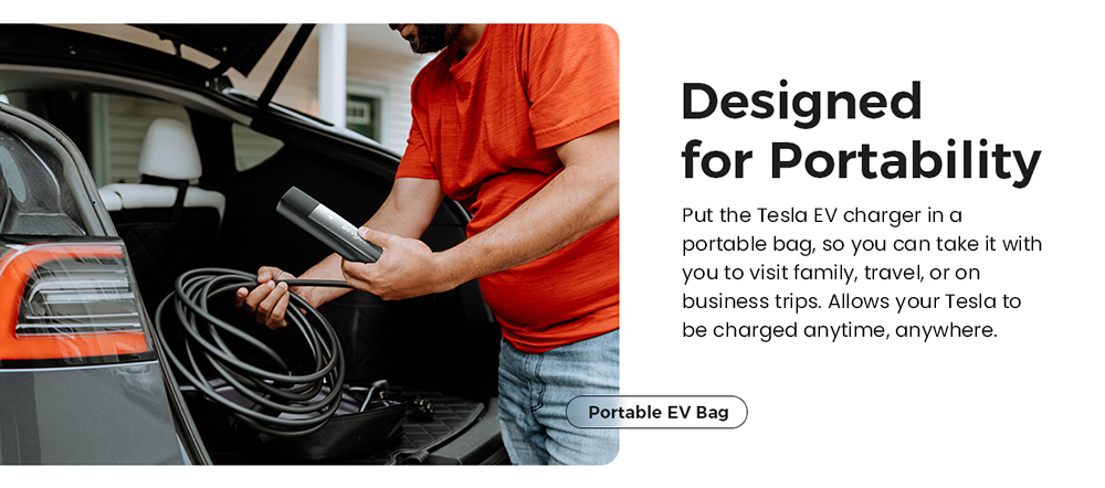 EG Evgoer Level 1 EV Charger, 15Amp 110V, Schedule Time & 4 Adjustable Current, NEMA 5-15 Plug, 16.4ft Charging Cable, for All Tesla Model 3/Y/X/S/Cybertruck