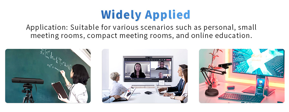 GUCEE HD85-4K Video Conference Webcam, 4K Ultra HD, 10X Digital Zoom, Manual Focus, High Speed 60F/S, Omnidirectional Microphone - EU Plug