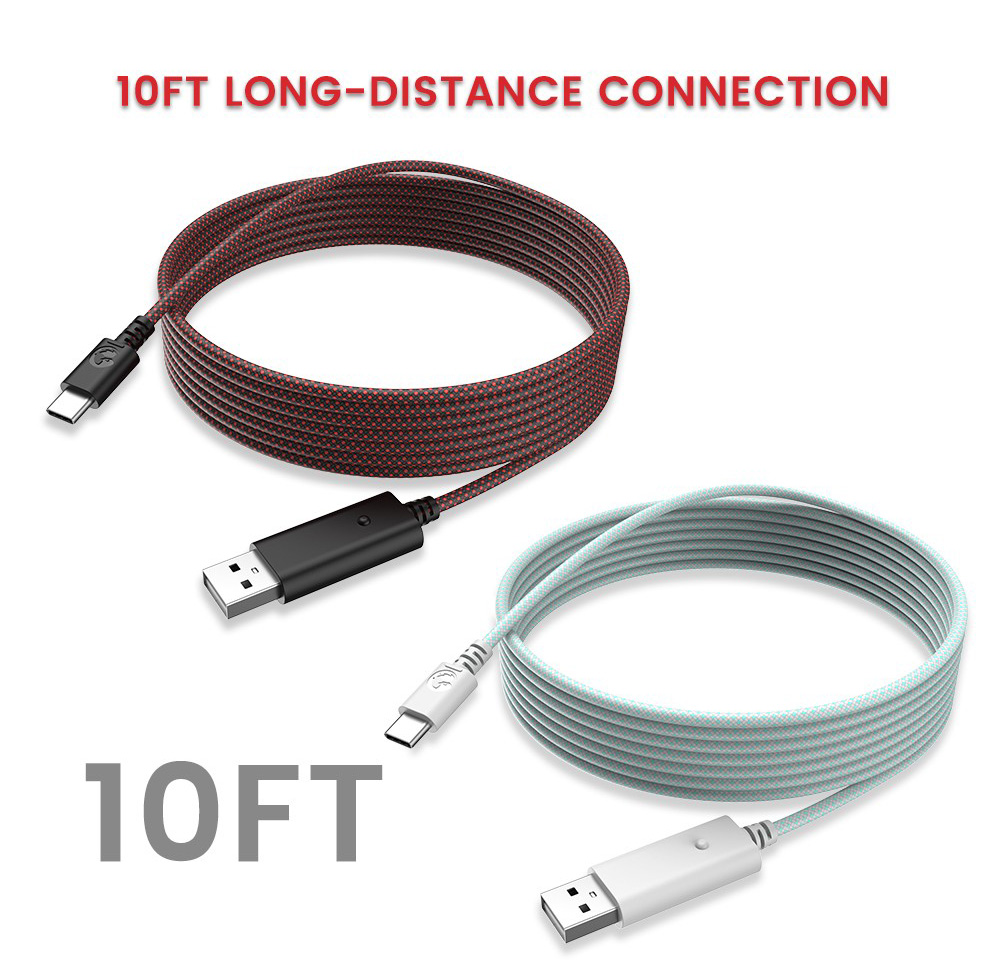 GameSir 10ft USB-A to USB-C Cable for G7/G7 SE/T4 Kaleid - White