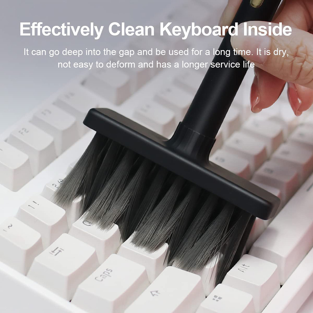 Hagibis Multifunctional Cleaning Tool, Keyboard Cleaning Brusbh Headphones Cleaning Pen - Black