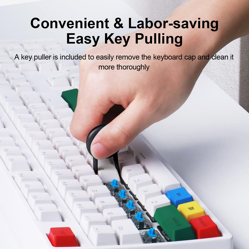 Hagibis Multifunctional Cleaning Tool, Keyboard Cleaning Brusbh Headphones Cleaning Pen - White