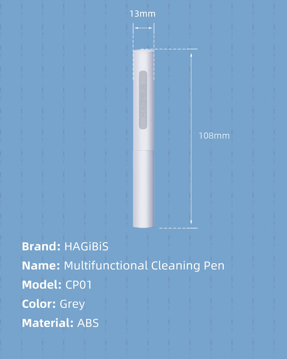 Hagibis Multifunctional Cleaning Tool, Keyboard Cleaning Brusbh Headphones Cleaning Pen - White