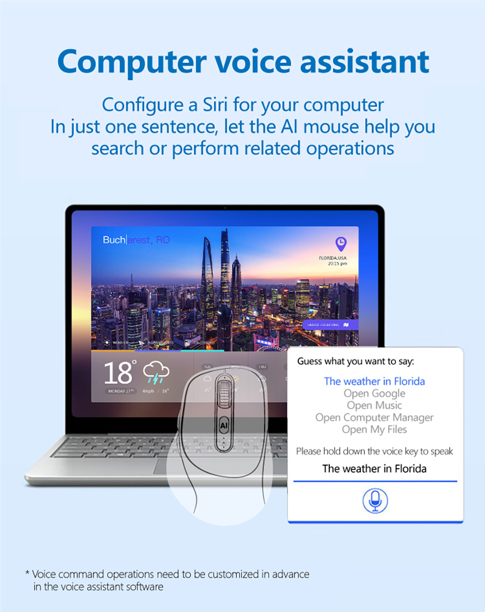 M1 AI Smart Mouse - Pink