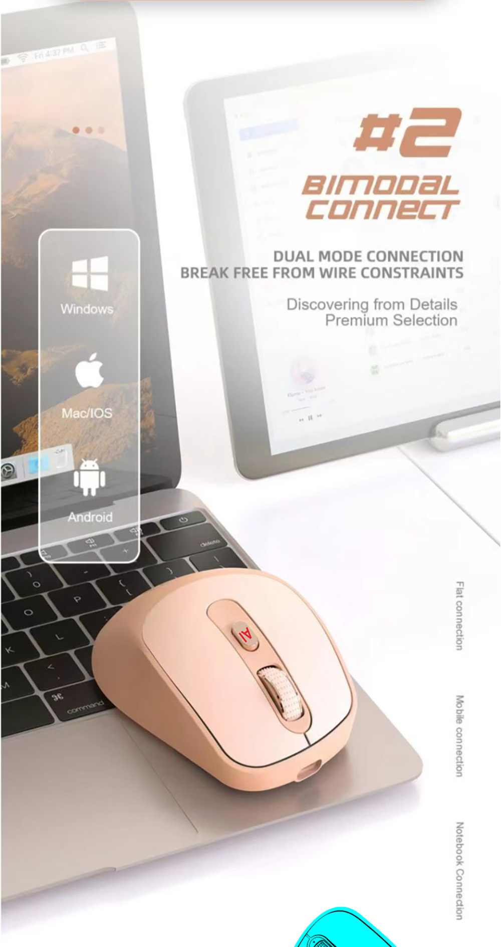 M1 AI Smart Mouse - Pink