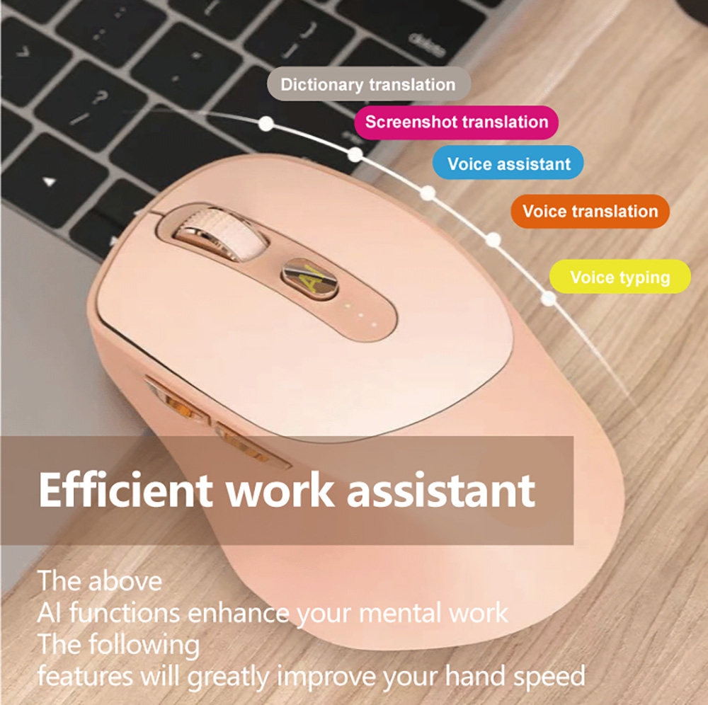 M1 AI Smart Mouse - Pink
