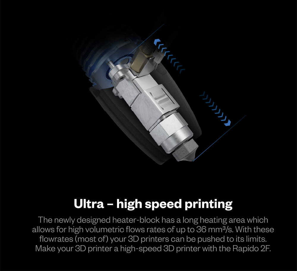 Phaetus Rapido Hotend HF/UHF for VORON V6 Extruder Prusa I3 MK3 MK3S