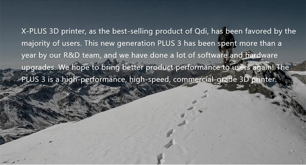 QIDI TECH X-Plus 3 3D Printer, Auto Levelling, 600mm/s Printing Speed, Flexible HF Board, Chamber Circulation Fan, Filament Detection, Dryer Box, 280*280*270mm
