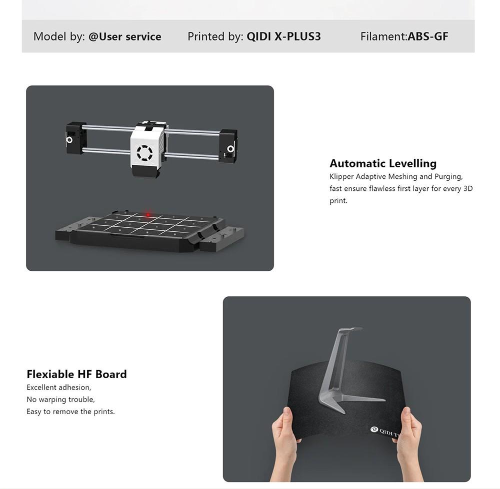 QIDI TECH X-Plus 3 3D Printer, Auto Levelling, 600mm/s Printing Speed, Flexible HF Board, Chamber Circulation Fan, Filament Detection, Dryer Box, 280*280*270mm