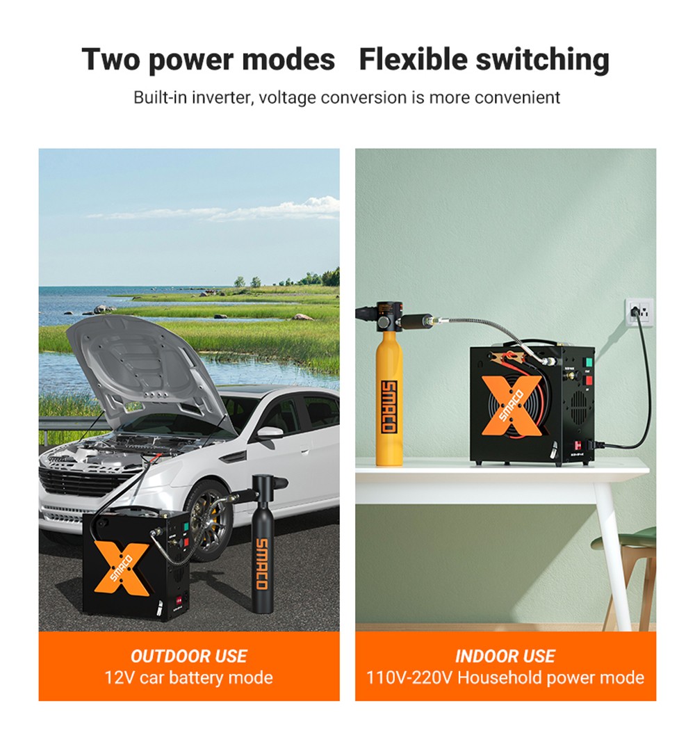 SMACO Portable High-Pressure 4500Psi Electric Air Compressor