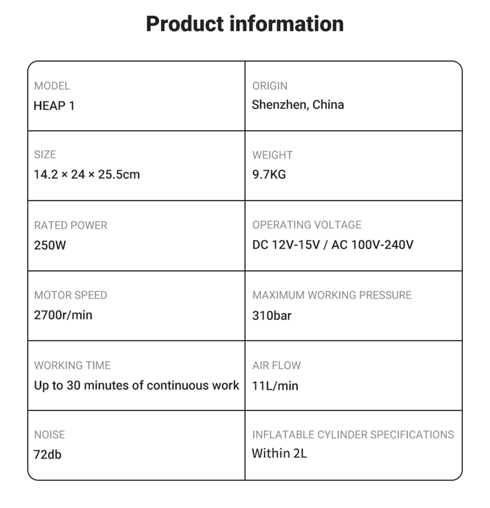SMACO Portable High-Pressure 4500Psi Electric Air Compressor