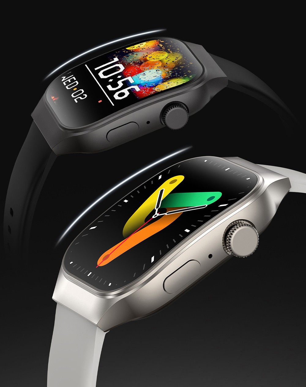 T15 Plus Smartwatch, 2.01-inch Curved Full Touch Screen, Bluetooth Calling, Health Monitoring, Al Voice Assistant, 100+ Sport Modes - Silver Leather Strap