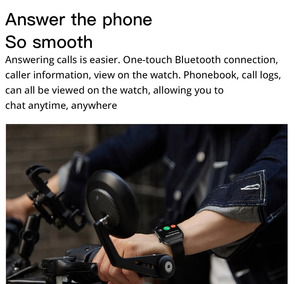 T15 Plus Smartwatch, 2.01-inch Curved Full Touch Screen, Bluetooth Calling, Health Monitoring, Al Voice Assistant, 100+ Sport Modes - Silver Leather Strap