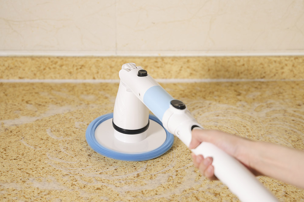 TASVAC EB5 elektromos súroló, 450RPM vezeték nélküli zuhanykefe 5 cserélhető tisztítófejjel és állítható hosszabbító karral