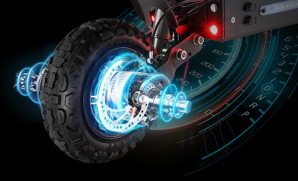 YUME Y11+ Electric Scooter, 3000W*2 Motor, 60V 31.5Ah Battery, 11-inch Off-road Tubeless Tires, 50mph Max Speed, 60miles Range, Front & Rear Hydraulic Disc Brake