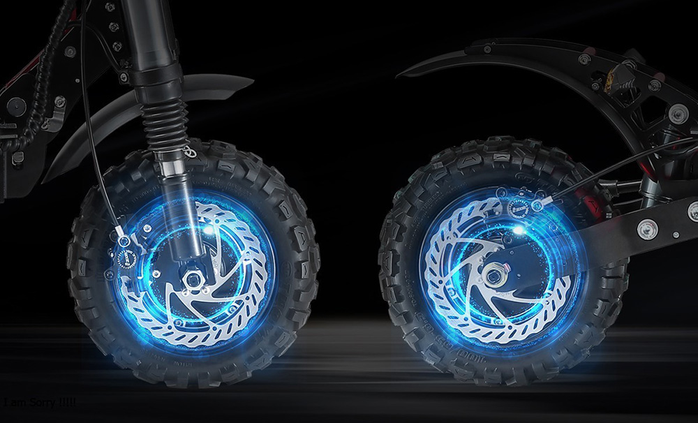 YUME Y11+ Electric Scooter, 3000W*2 Motor, 60V 31.5Ah Battery, 11-inch Off-road Tubeless Tires, 50mph Max Speed, 60miles Range, Front & Rear Hydraulic Disc Brake