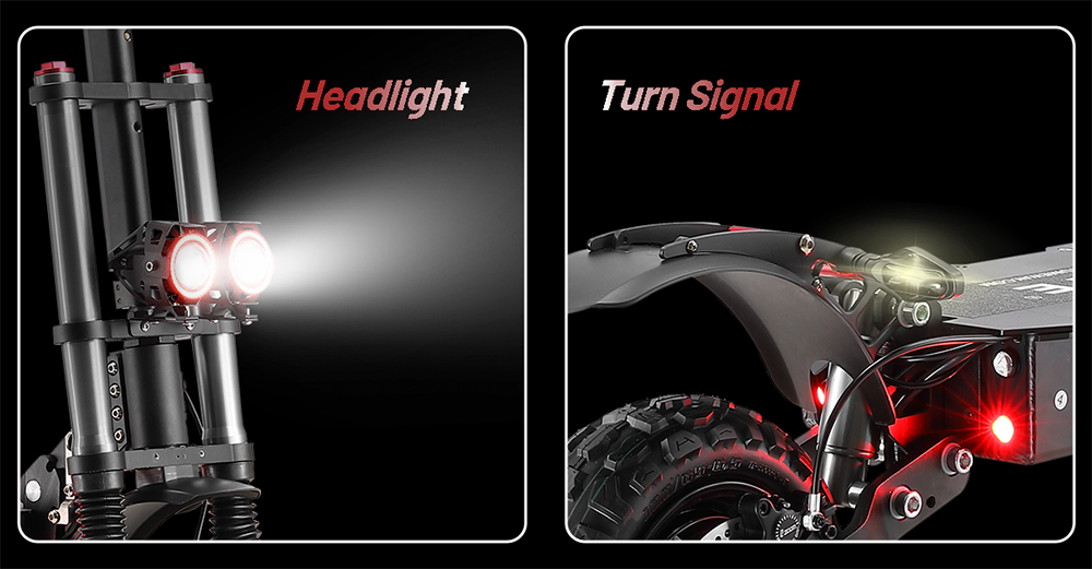 YUME Y11+ Electric Scooter, 3000W*2 Motor, 60V 31.5Ah Battery, 11-inch Off-road Tubeless Tires, 50mph Max Speed, 60miles Range, Front & Rear Hydraulic Disc Brake