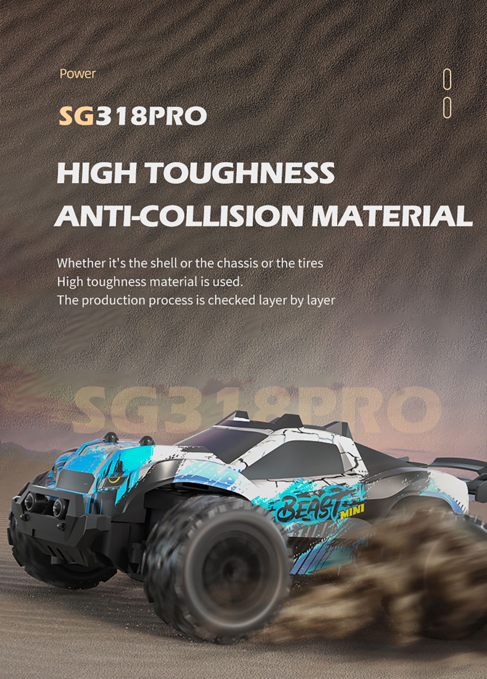 ZLL SG318 Pro 1/20 2.4G 4WD Brushed RC Car - 3 Batteries