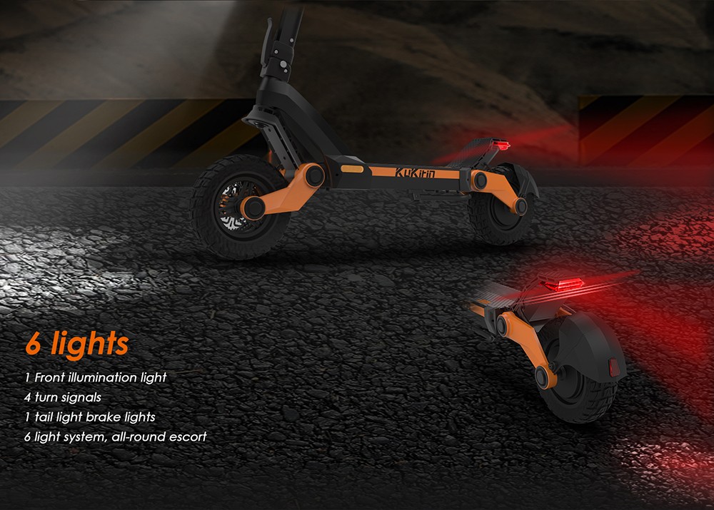 KuKirin G3 Adventurers Electric Scooter 10.5 Inch Off-road 1200W Rear Motor 52V 18Ah Lithium battery Max Speed 50KM/H Touchable Display Control Panel TPU Suspension System IPX4