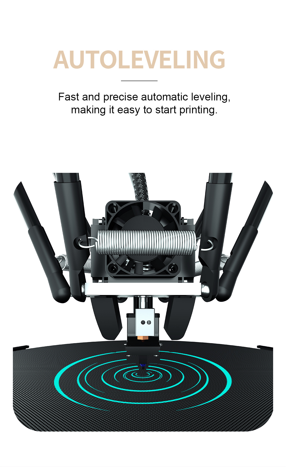 Imprimante 3D FLSUN SR Delta, pré-assemblée, extrudeuse à double entraînement, nivellement automatique, impression rapide de 200 mm/s, écran tactile capacitif, 260 mm x 260 mm x 330 mm