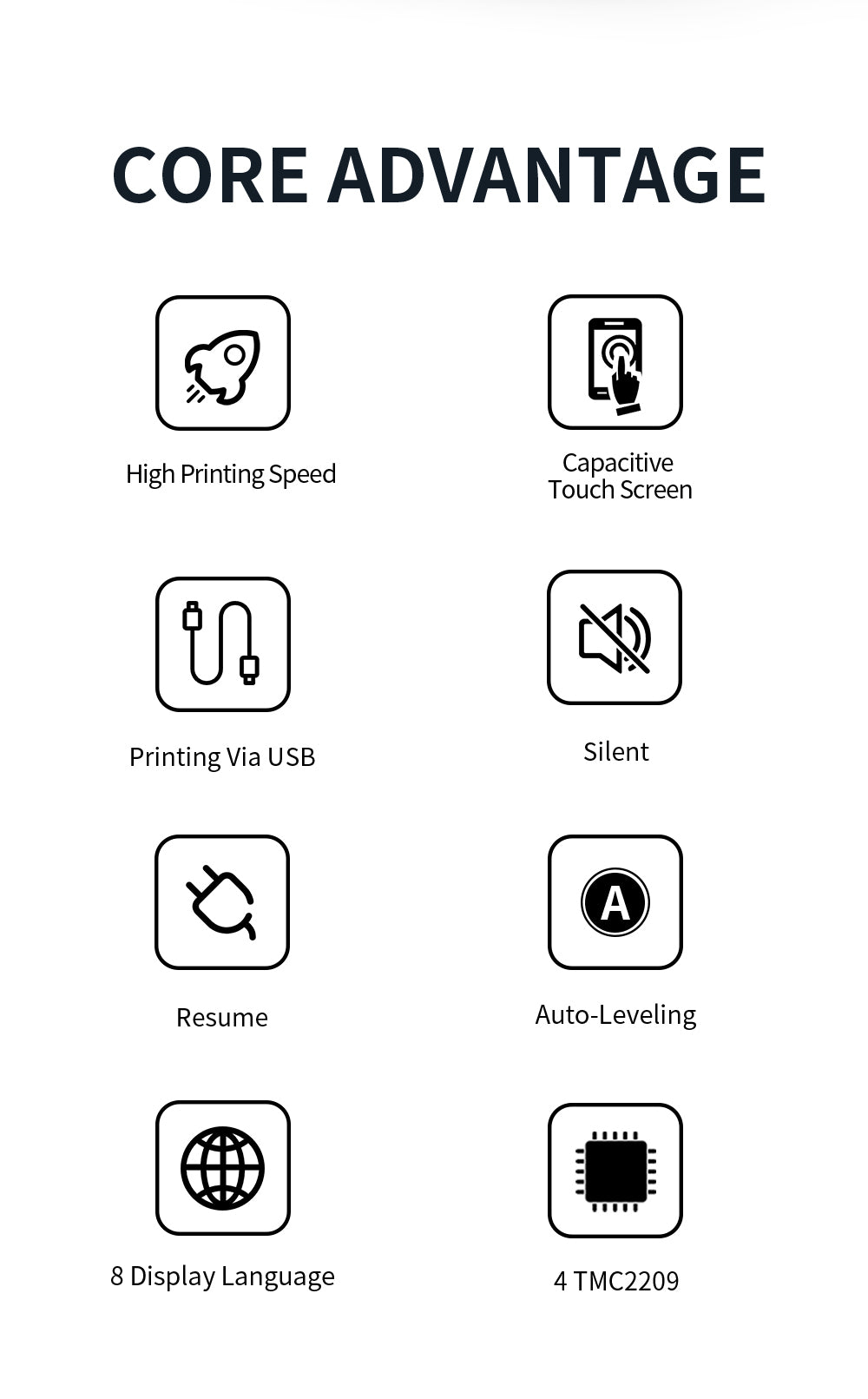 Imprimante 3D FLSUN SR Delta, pré-assemblée, extrudeuse à double entraînement, nivellement automatique, impression rapide de 200 mm/s, écran tactile capacitif, 260 mm x 260 mm x 330 mm