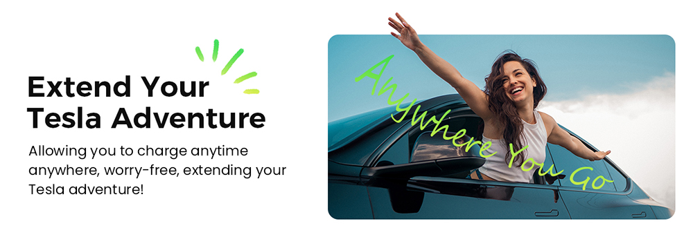 EG Evgoer EV Charger, Level 2 32 Amp, 16FT Cable, NEMA14-50 Plug, Adjustable Current, IP66 Waterproof, for All Tesla Models