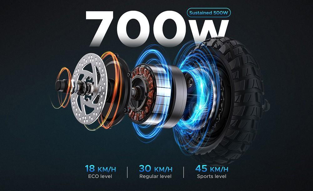 ENGWE S6 Electric Scooter 10 Inch Off-Road Tire 500W (PEAK 700W) Brushless Motor 45Km/h Max Speed 48V 15.6Ah Battery for 70KM 120KG Load IPX4 Waterproof with Seat