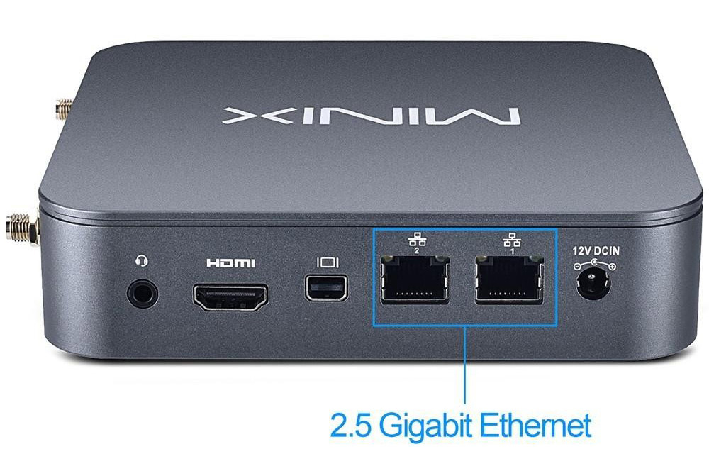 MINIX NEO J51-C8 Max Mini PC, Intel N5105 4 Cores Max 2.90GHz, 8GB RAM 512GB SSD, HDMI + Mini DP+ USB-C 4K@60Hz Triple Display, WiFi 6 Bluetooth 5.2, 2*USB 3.2 1*USB 2.0 2*2.5G RJ45 1*3.5mm Audio Jack, VESA Mounting