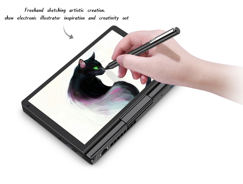 GPD Pocket 3 Handheld Laptop, Intel Core i7-1195G7 4 Cores Max 5.0GHz, 8'' 1920*1200 IPS Touchscreen, 16GB RAM 512GB SSD, 10000mAh Battery, WiFi6E Bluetooth5.3, 1*Thunderbolt 4 1*HDMI 2.0b 1*USB 3.2 Gen2 Type-A 2*USB 3.2 Gen1 Type-A 1*RJ45 - US Plug